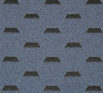 Mosaic shingles made of asphalt shingles - Ocean blue