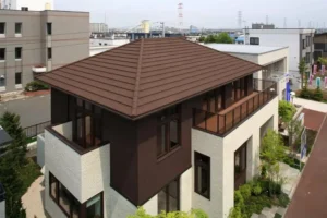 China Beijing Shunyi District: Wood Shake Stone Coated Metal Roof