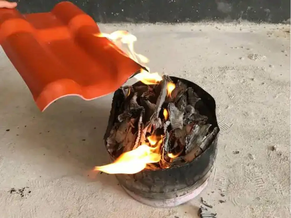 Stone coated roofing Fire Resistance