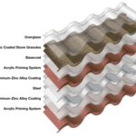 Stone coated metal roof structure