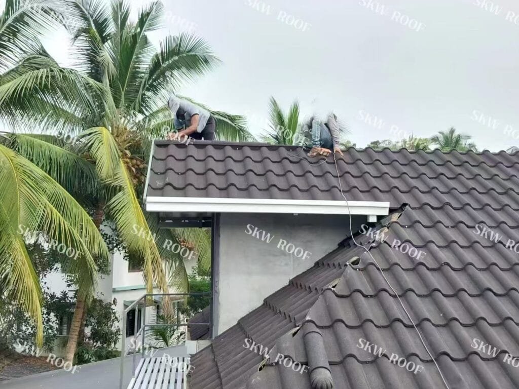 metal roof that looks like spanish tile
