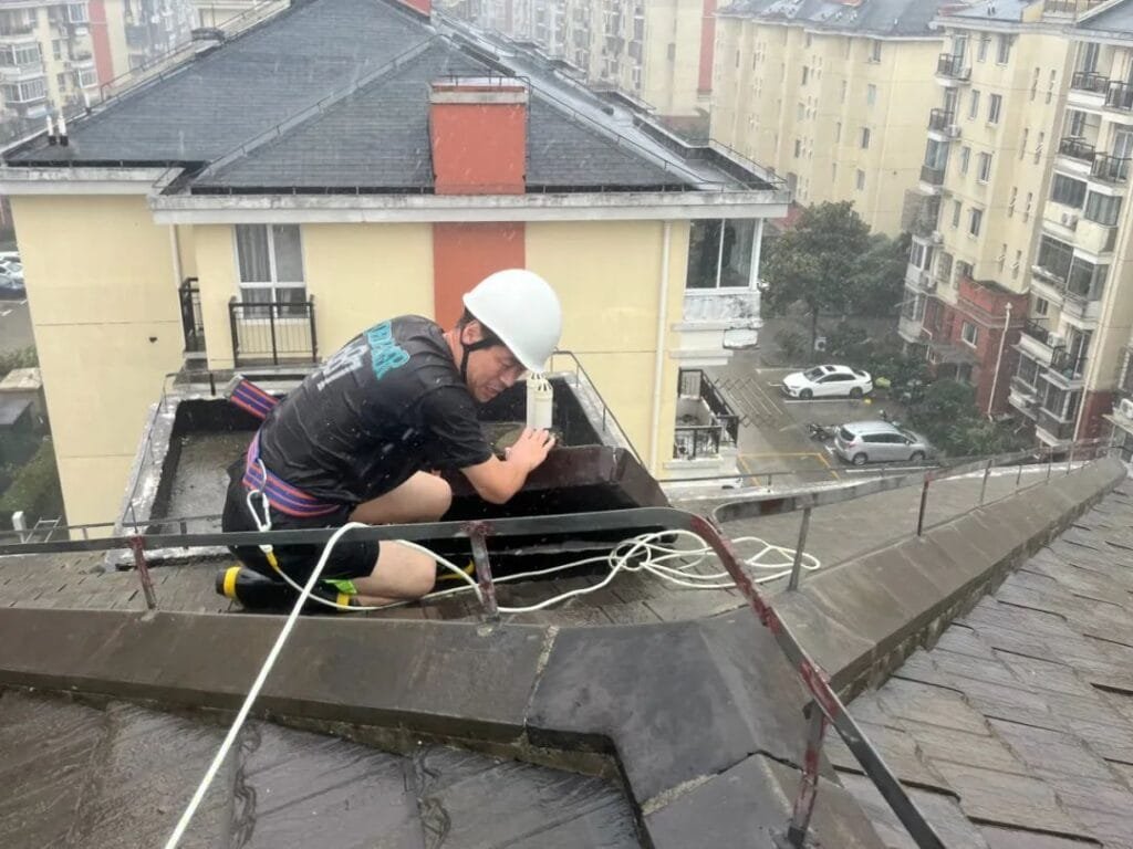 Temporary protection of stone coated metal roof