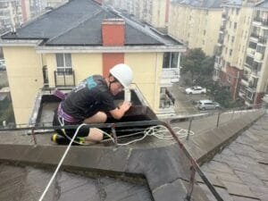 Temporary protection of stone coated metal roof