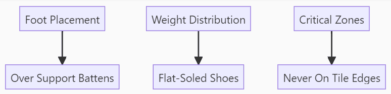 Roof Proper Walking Technique