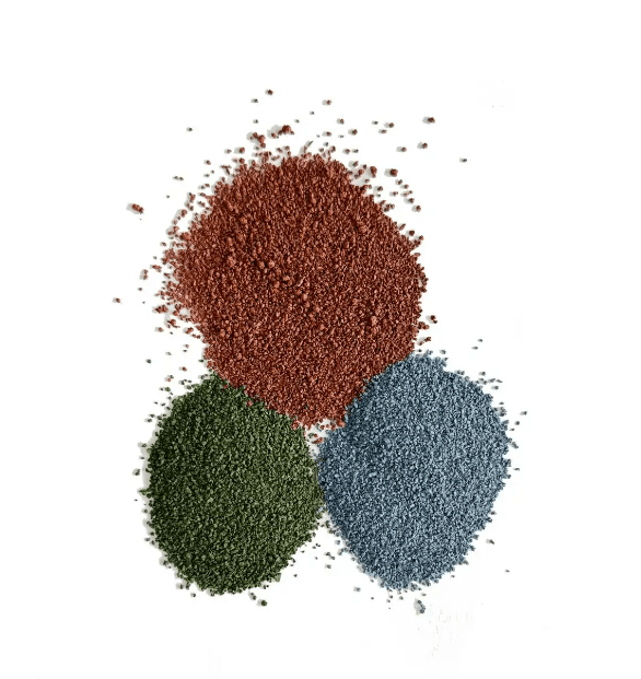 Stone-coated metal roof with colored sand