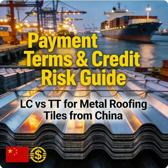 Payment Terms & Credit Risk Guide: LC vs TT for Metal Roofing Tiles from China