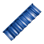 Bond roof made of color painted metal roof - Ocean blue