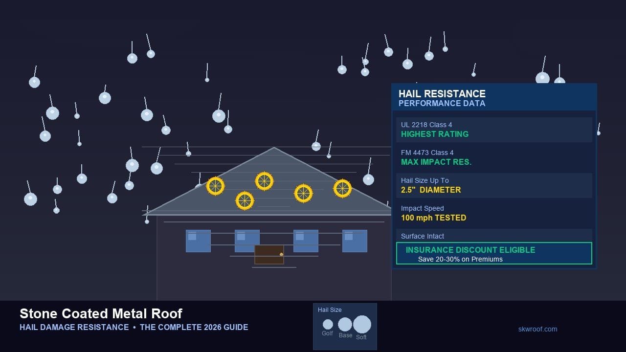 Stone Coated Metal Roof Hail Damage Resistance: The Complete 2026 Guide