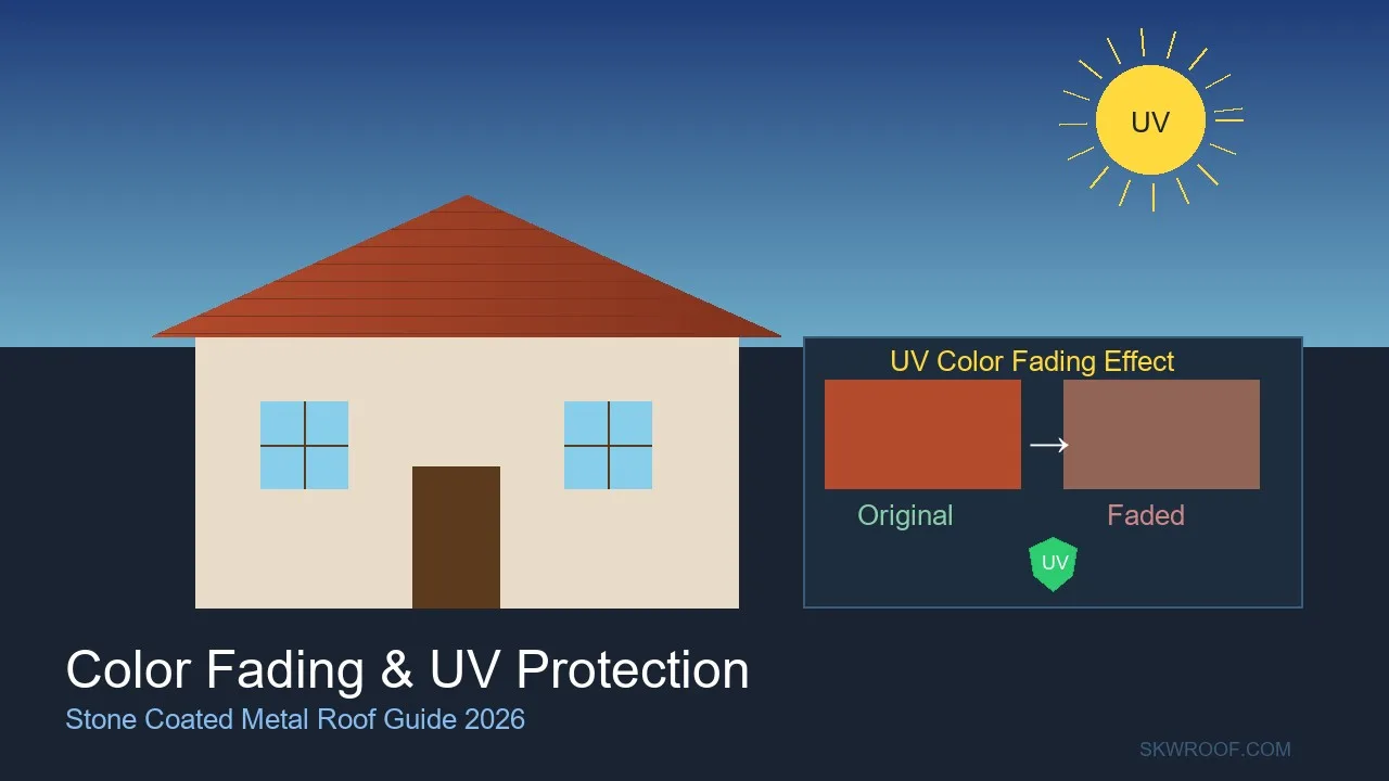 Stone Coated Metal Roof Color Fading & UV Protection: The Complete 2026 Guide