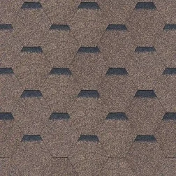 Mosaic shingles made of asphalt shingles - Brown